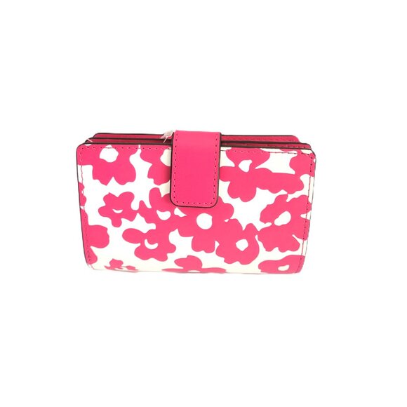 Michael Kors Jet Set Travel Medium Bifold Zip Coin Wallet Dragonfruit Embossed - Picture 4 of 8